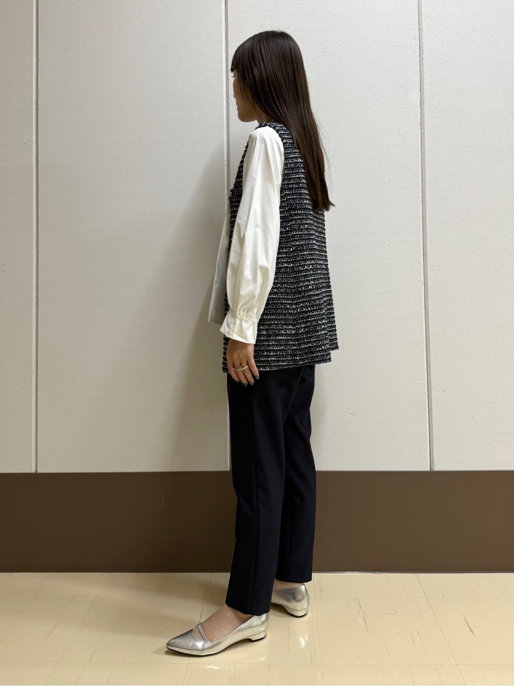 mamiさんの「INDIVI｜【洗える／裏起毛】ストレッチウォームパンツ」を使ったコーディネート