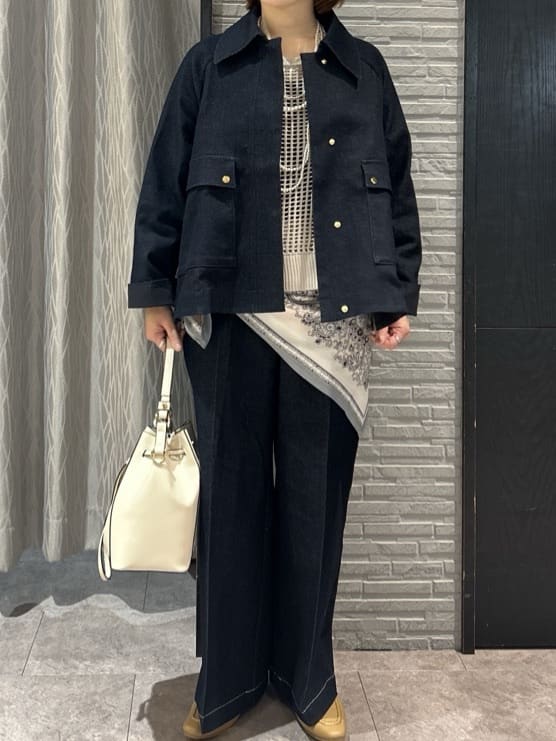 ga_riさんの「THE SHOP TK｜大人かっこいい 軽やかデニム＆チノブルゾン」を使ったコーディネート