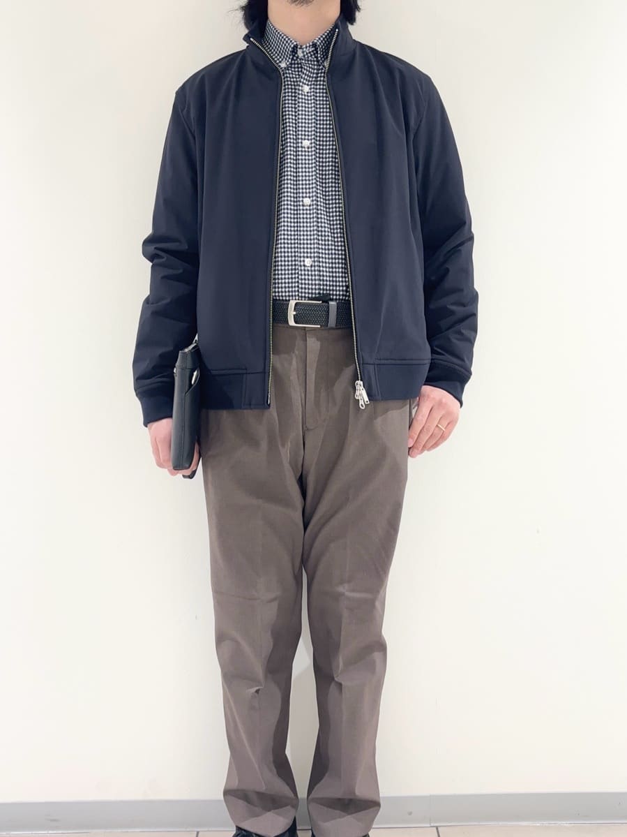 及川さんの「TAKEO KIKUCHI｜スタンドカラー ショート リブ ブルゾン」を使ったコーディネート