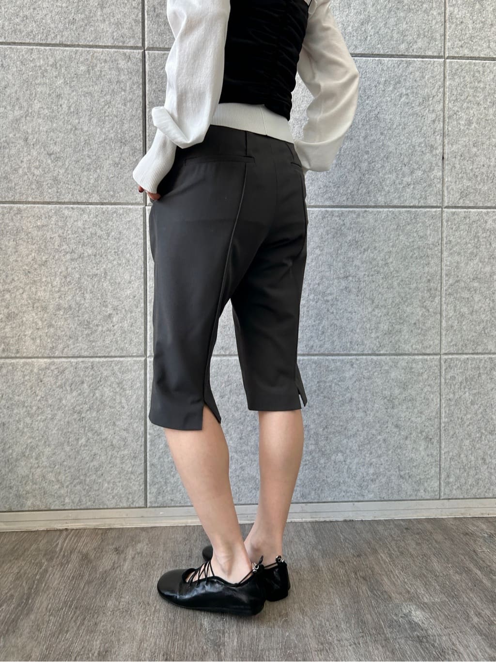 harunaさんの「CODE A｜organza shirring cami」を使ったコーディネート