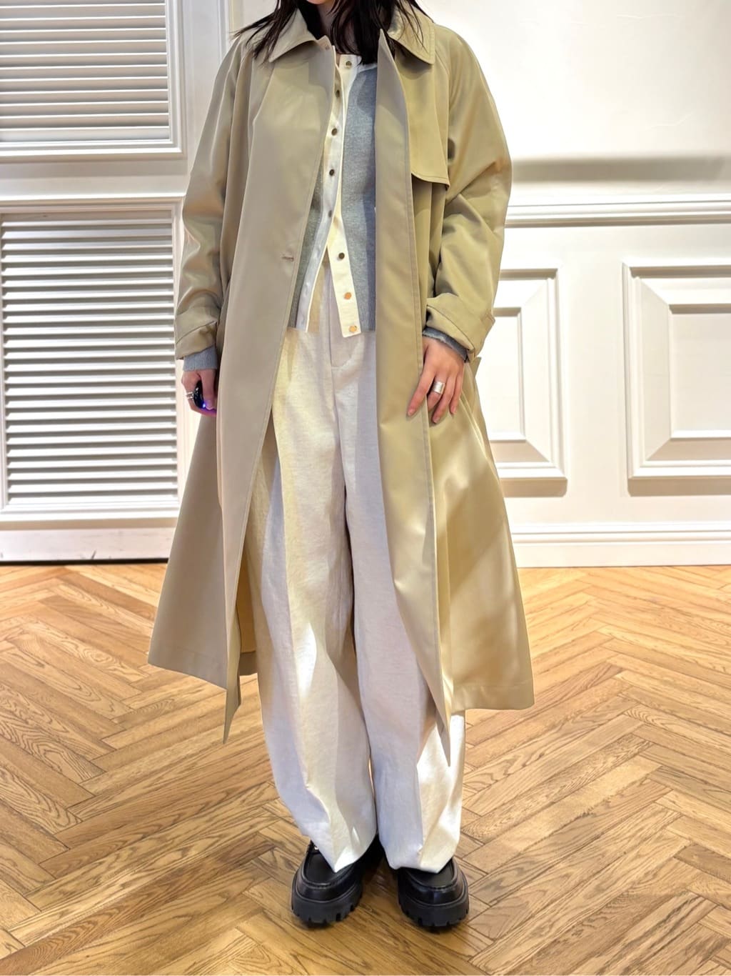 cocoさんの「DRESSTERIOR｜◆ウォッシャブル コットンカシミヤ コンビカーデ」を使ったコーディネート