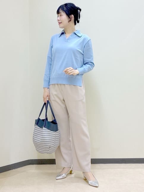  beni_gingerさんの「Reflect｜スキッパーネックニットプルオーバー」を使ったコーディネート