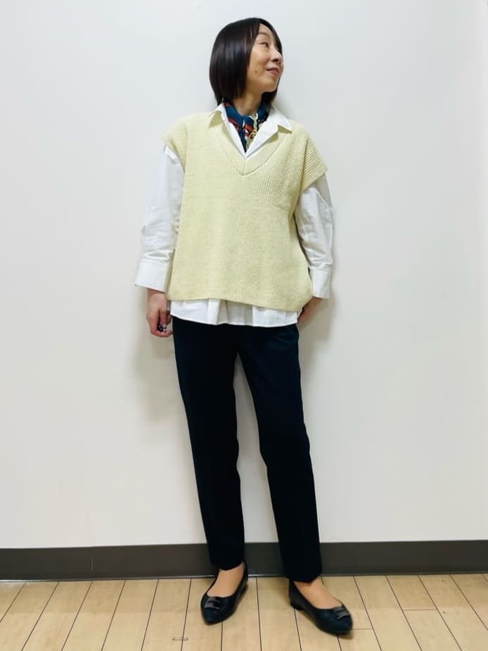 Riiさんの「Reflect｜【レイヤードにおすすめ◎】ペプラムデザインシャツ」を使ったコーディネート