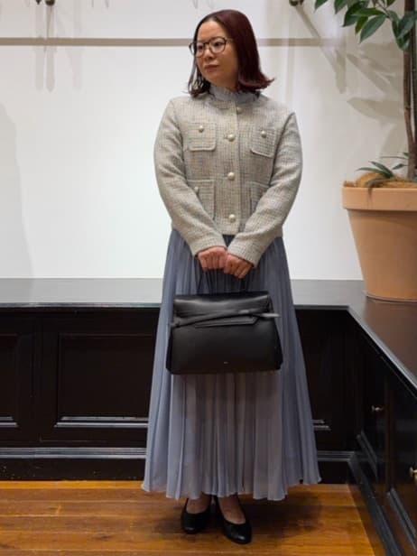Asamiさんの「DRESSTERIOR｜【ウォッシャブル/通勤】スタンドフリル ブラウス」を使ったコーディネート