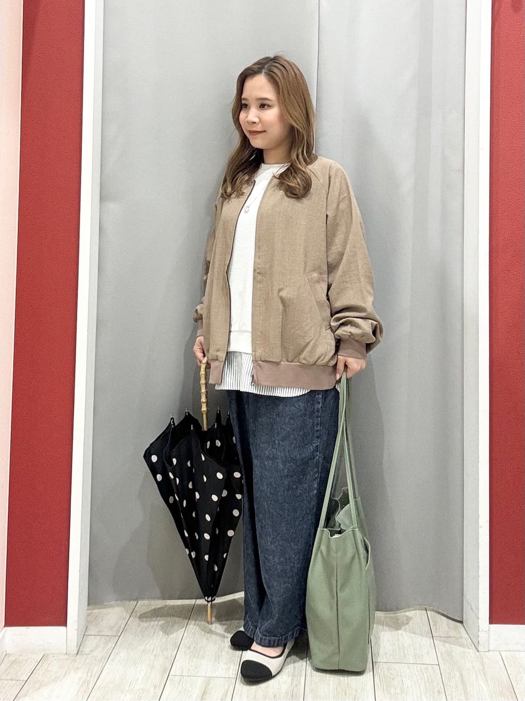 shioさんの「SHOO･LA･RUE｜【NEW/22.5㎝-24.5㎝】洗えてサラサラ ニットパンプス」を使ったコーディネート