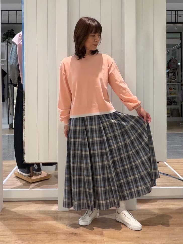 Fujitaさんの「Dessin｜【洗える】バイカラーデザインニット」を使ったコーディネート