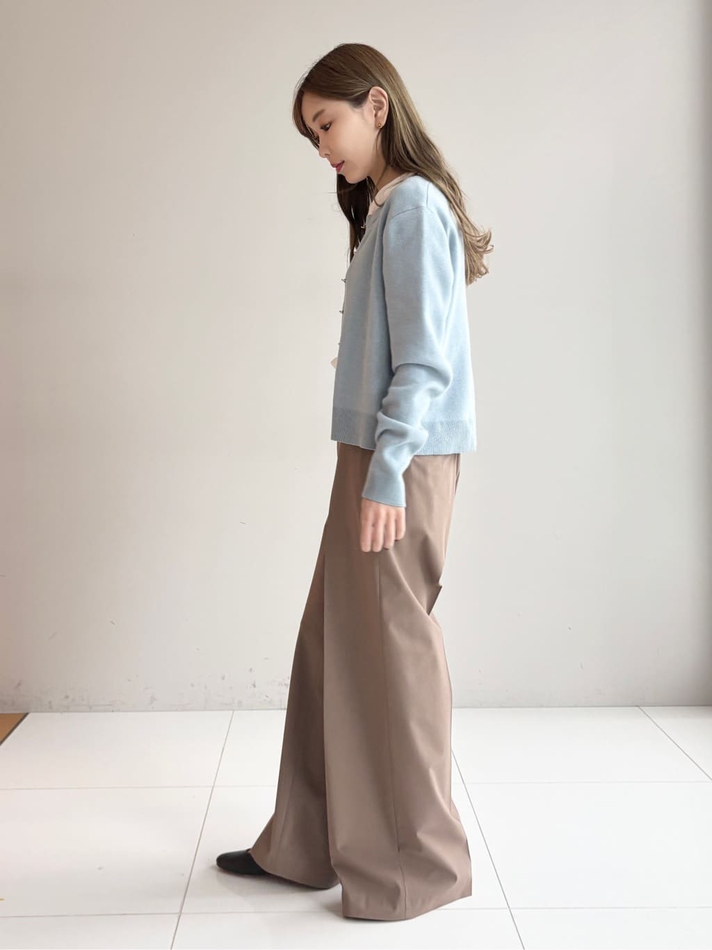 清水夏姫さんの「DRESSTERIOR｜◆ウォッシャブルコットンカシミヤカーディガン」を使ったコーディネート