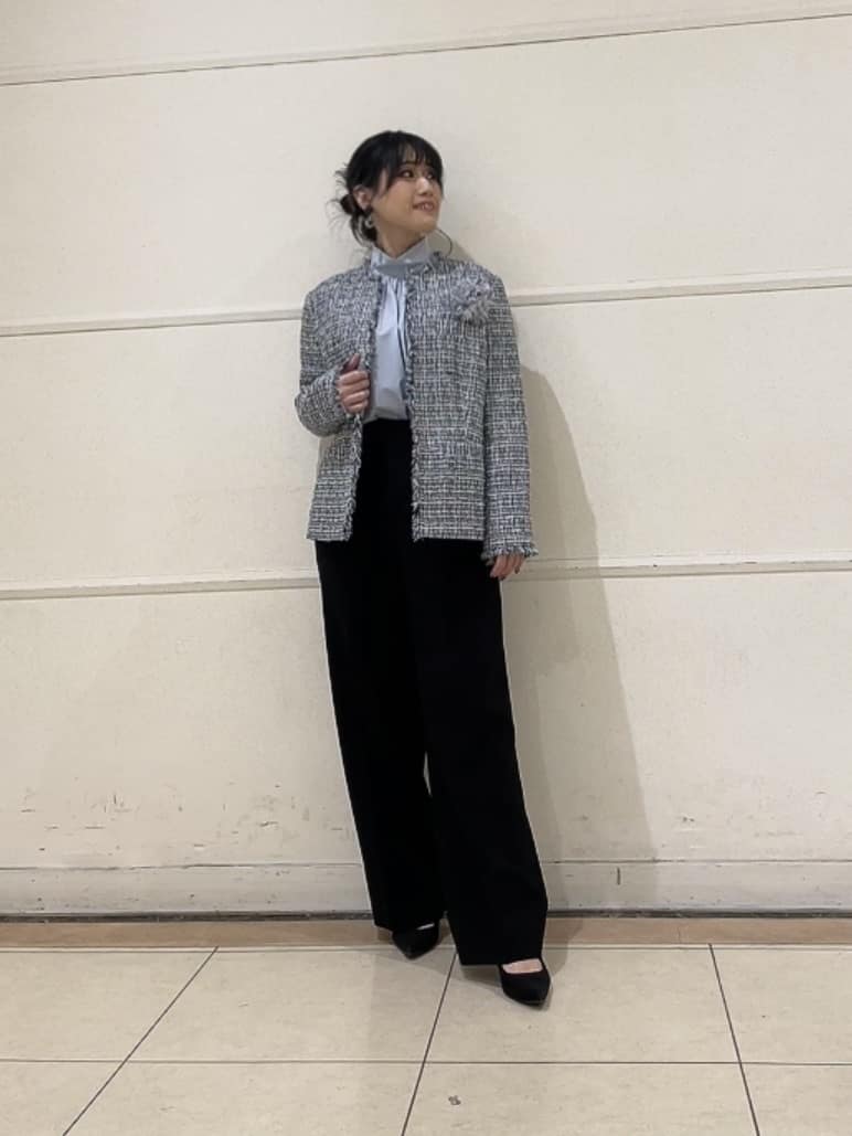 watanabeさんの「UNTITLED｜◆【セレモニー/華やか】2WAYボウタイブラウス」を使ったコーディネート