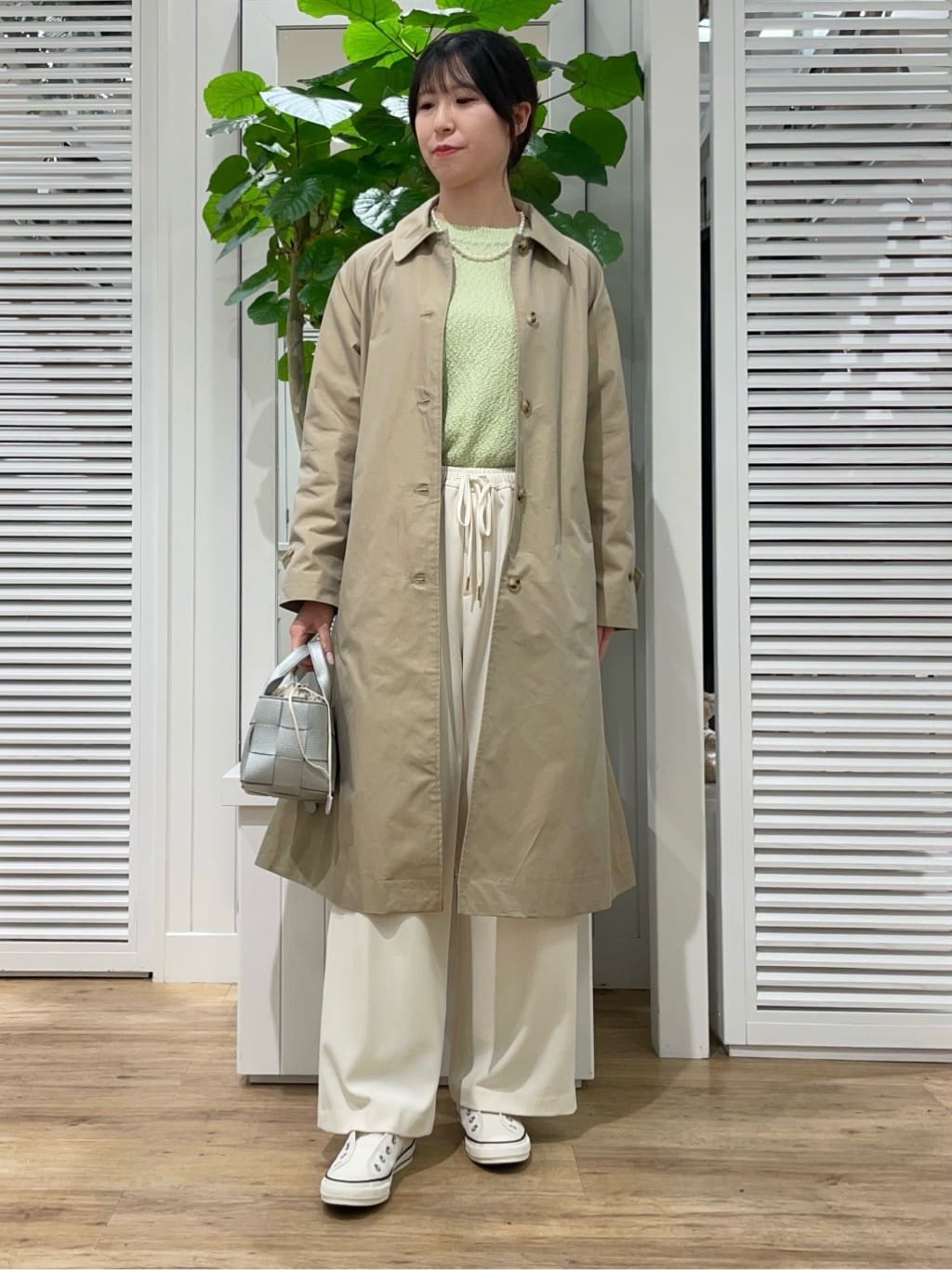 KANNAさんの「Dessin｜【洗える】ストレッチツイルワイドパンツ」を使ったコーディネート