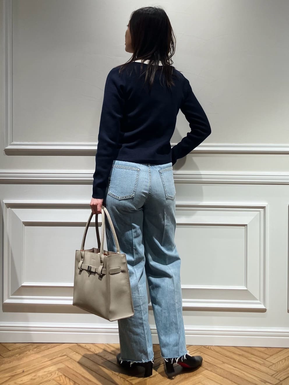 TSUKUIさんの「DRESSTERIOR｜◆ウォッシャブル コットンカシミヤ コンビカーデ」を使ったコーディネート
