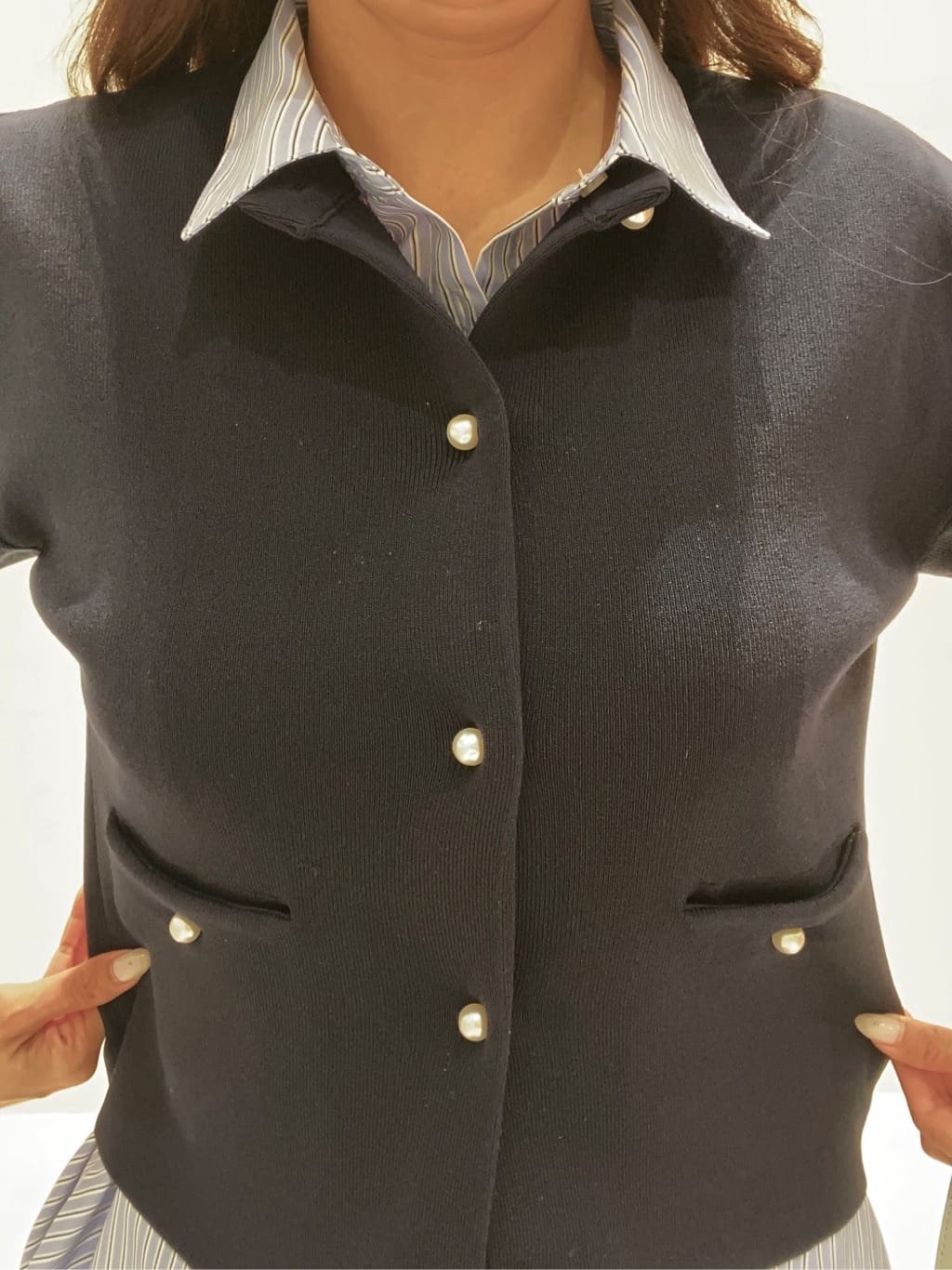 みほりんさんの「grove｜【マシンウォッシュ/防シワ/S-3L】着回しできるカセット服ワイドパンツ」を使ったコーディネート
