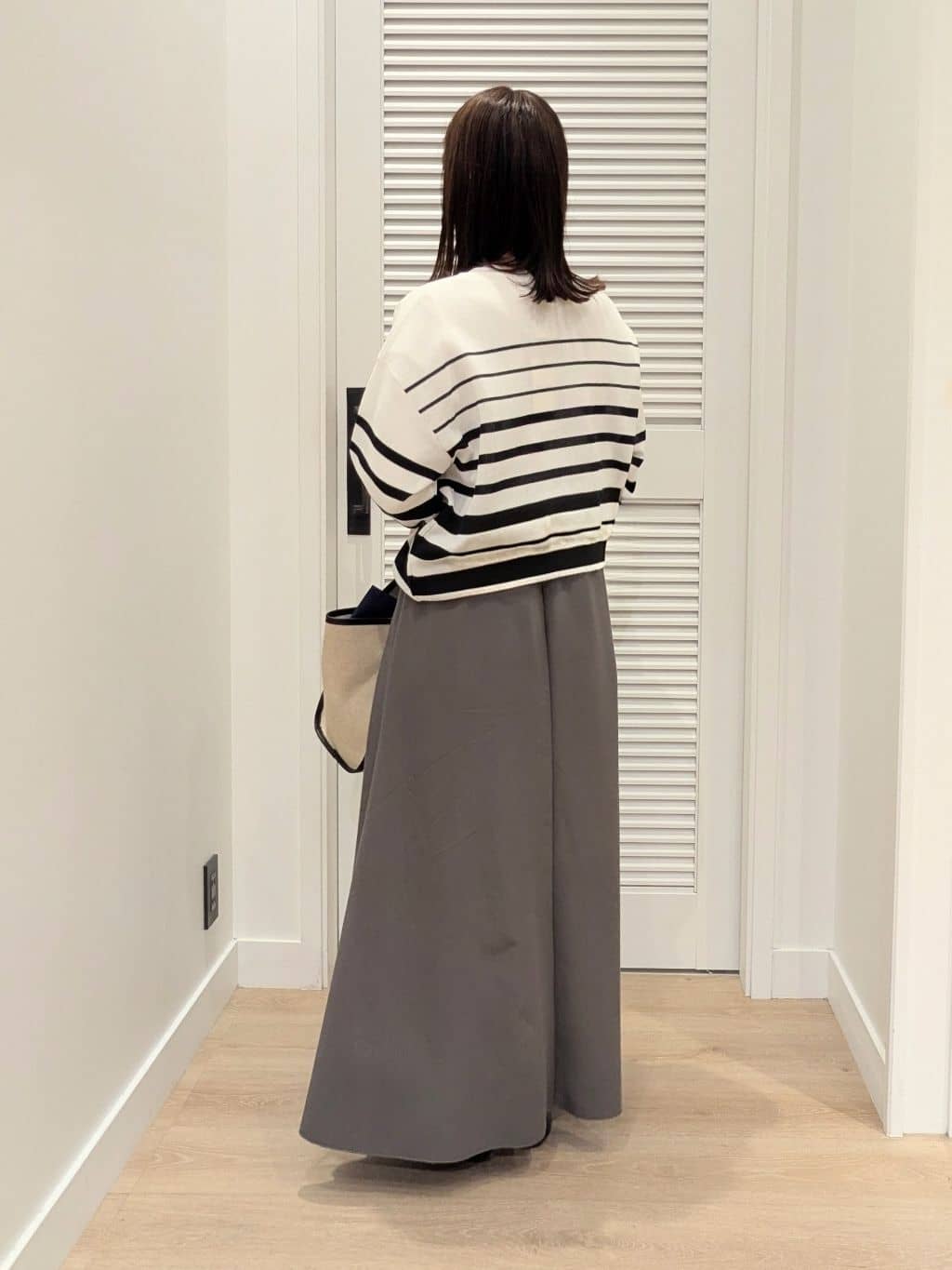 enさんの「Dessin｜レザー調スクエアトゥ  フラットパンプス」を使ったコーディネート