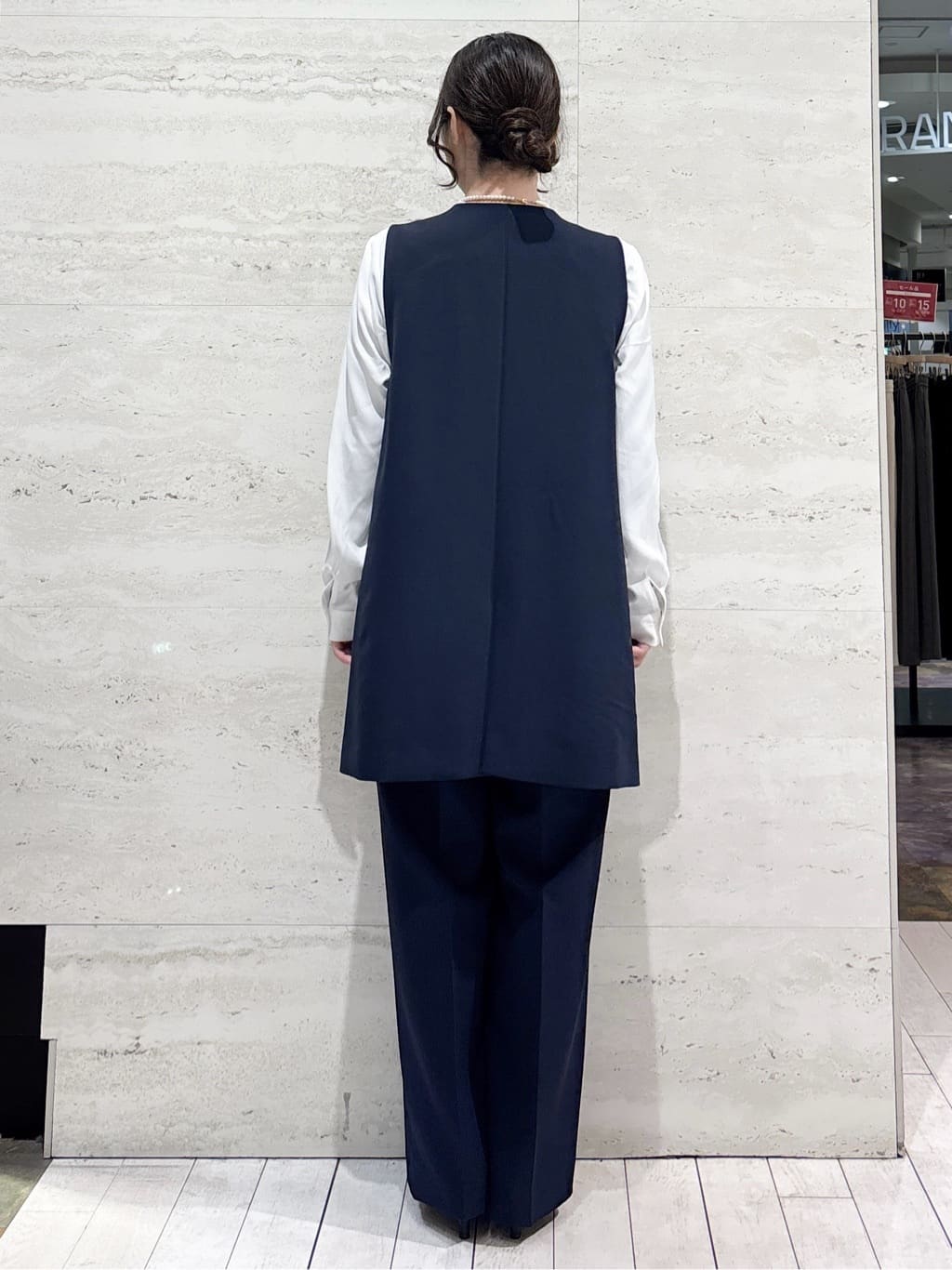 かほさんの「OPAQUE.CLIP｜《通勤セットアップ対応》 ワイドパンツダブルクロス【洗濯機OK】」を使ったコーディネート