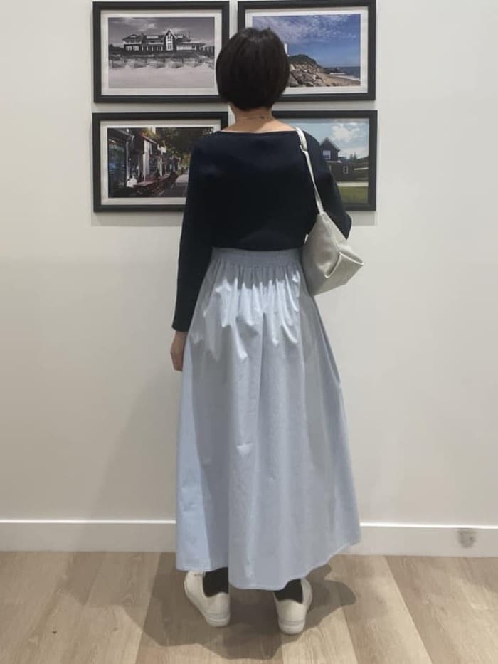 Naoさんの「Dessin｜【洗える】ボートネックリブニット」を使ったコーディネート