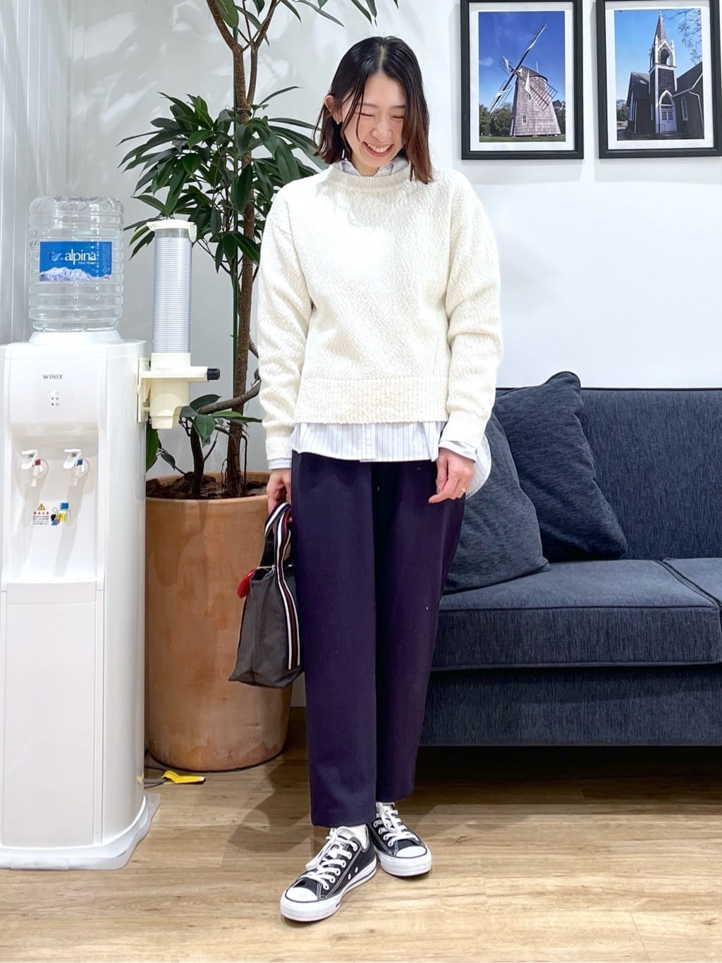canaさんの「Dessin｜【洗える】ローゲージコットンニット」を使ったコーディネート