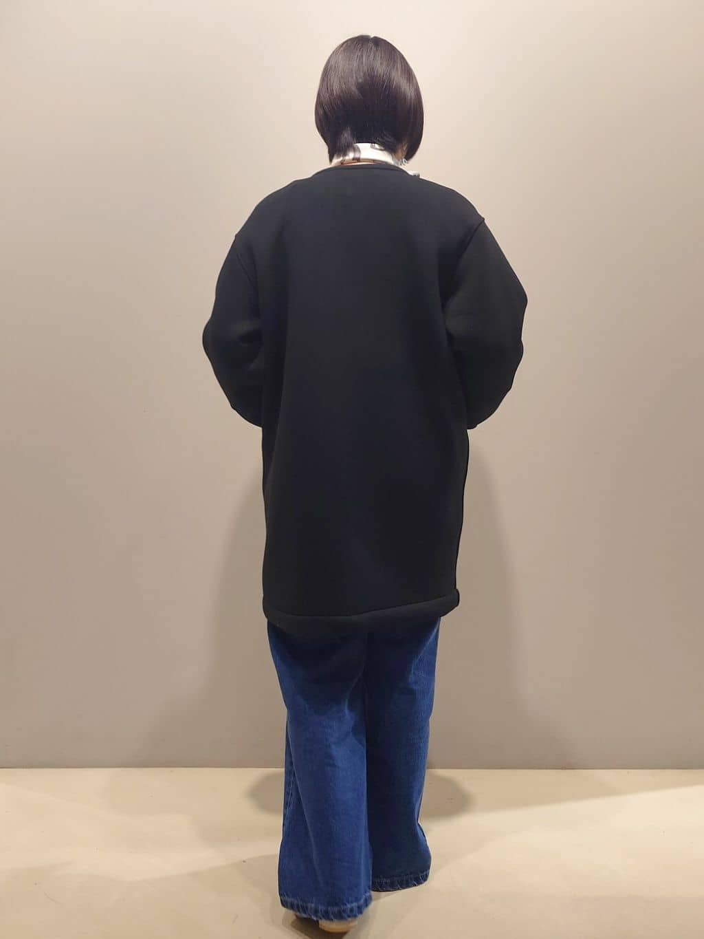 me：)さんの「OPAQUE.CLIP｜リバーシブル配色ノーカラーコート【洗濯機OK】」を使ったコーディネート