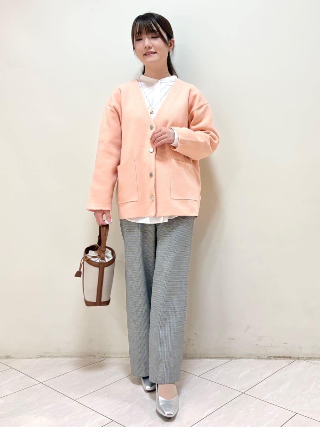 mikiさんの「Reflect｜【着回し力◎】ジャケット風ニットカーディガン」を使ったコーディネート