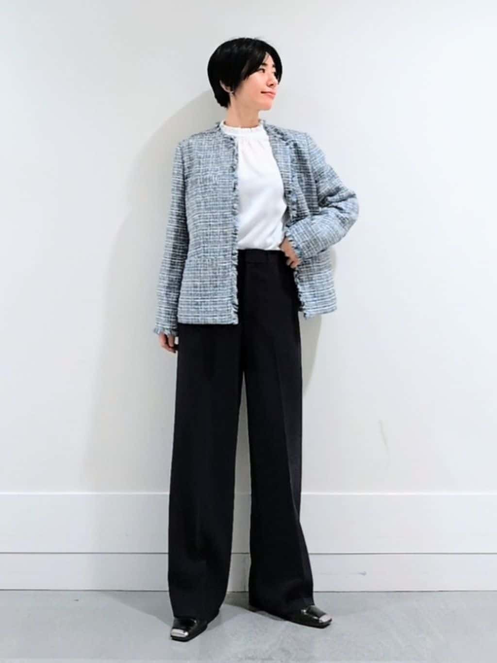 ミズタさんの「UNTITLED｜【仕事着/スーツ】ファンシーツイード ジャケット」を使ったコーディネート
