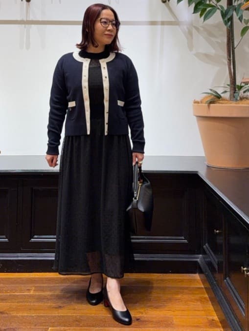 Asamiさんの「DRESSTERIOR｜◆ウォッシャブル コットンカシミヤ コンビカーデ」を使ったコーディネート
