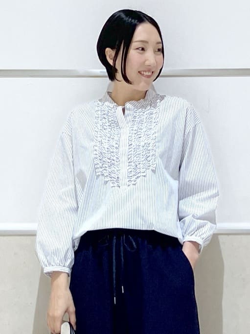 eriko さんの「Dessin｜シャンブレースプリングコート」を使ったコーディネート