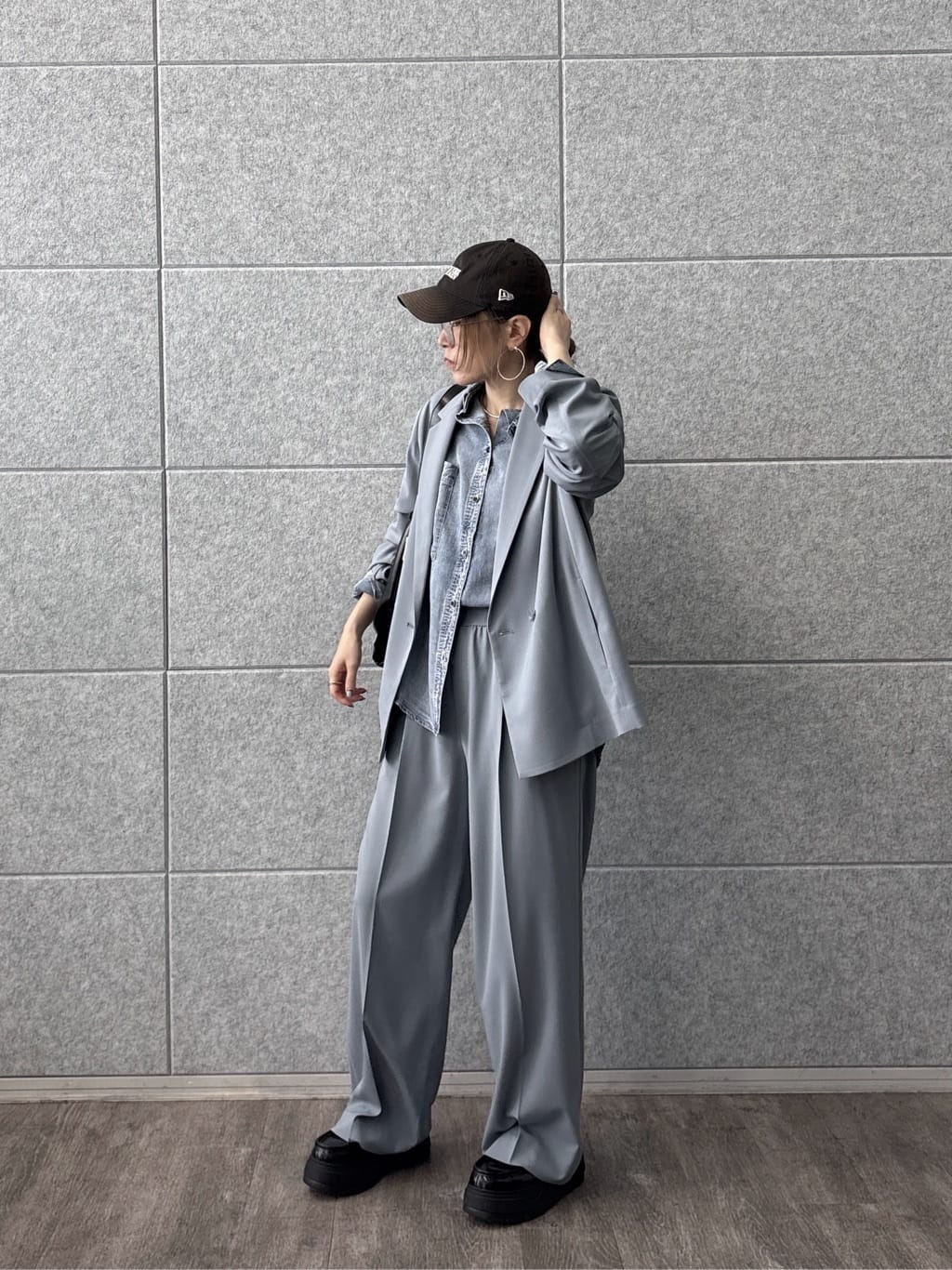 kotakiさんの「INDIVI｜Comfy SET UP｜ダブルブレストイージージャケット【セットアップ対応／通勤／カセット服／接触」を使ったコーディネート