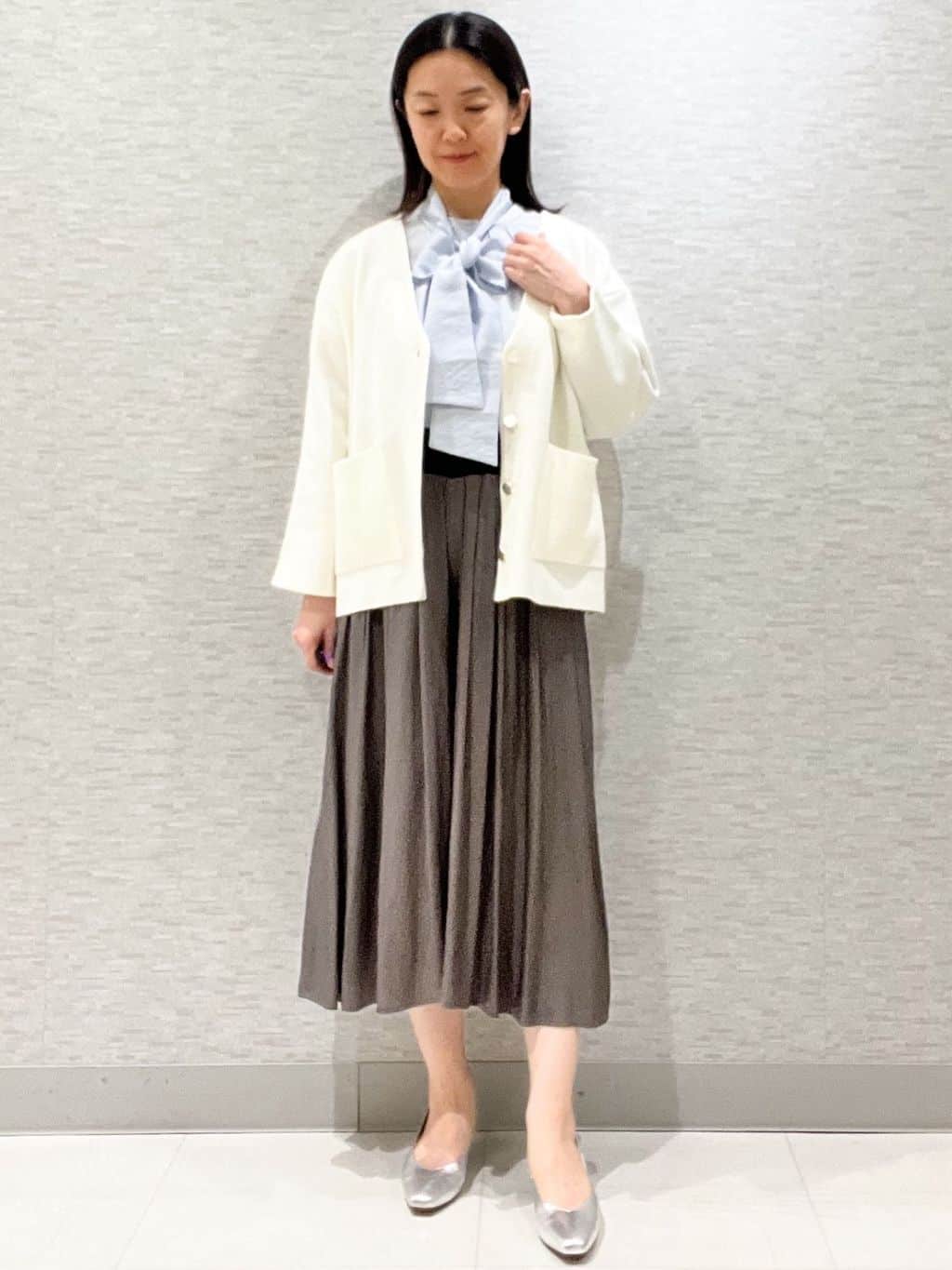 marikoさんの「Reflect｜【着回し力◎】ジャケット風ニットカーディガン」を使ったコーディネート