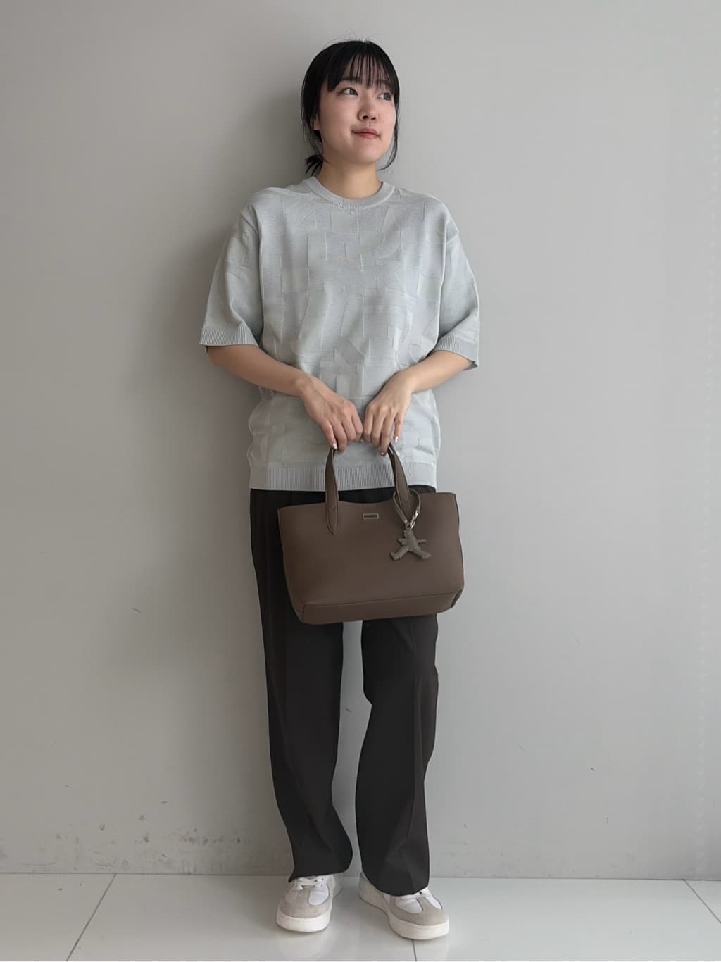 Akutagawaさんの「TAKEO KIKUCHI｜【徳島ニット】ニットＴシャツ」を使ったコーディネート