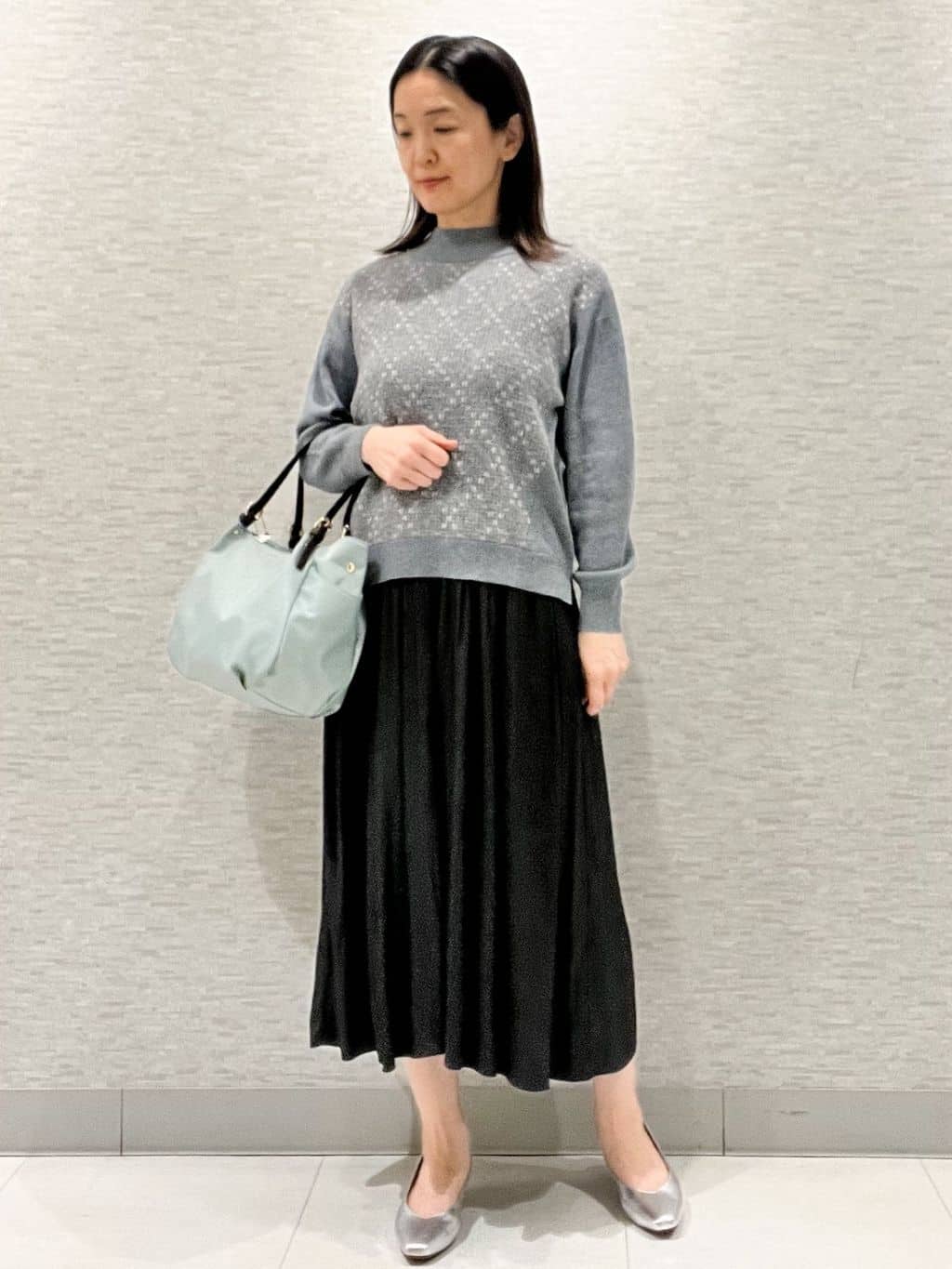 marikoさんの「Reflect｜アーガイル柄ハイネックニット」を使ったコーディネート