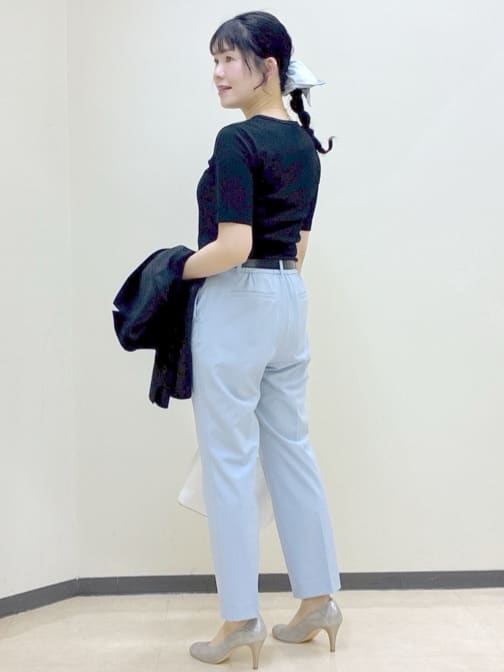  beni_gingerさんの「Reflect｜【インナーにおすすめ◎】クルーネックストレッチリブトップス」を使ったコーディネート