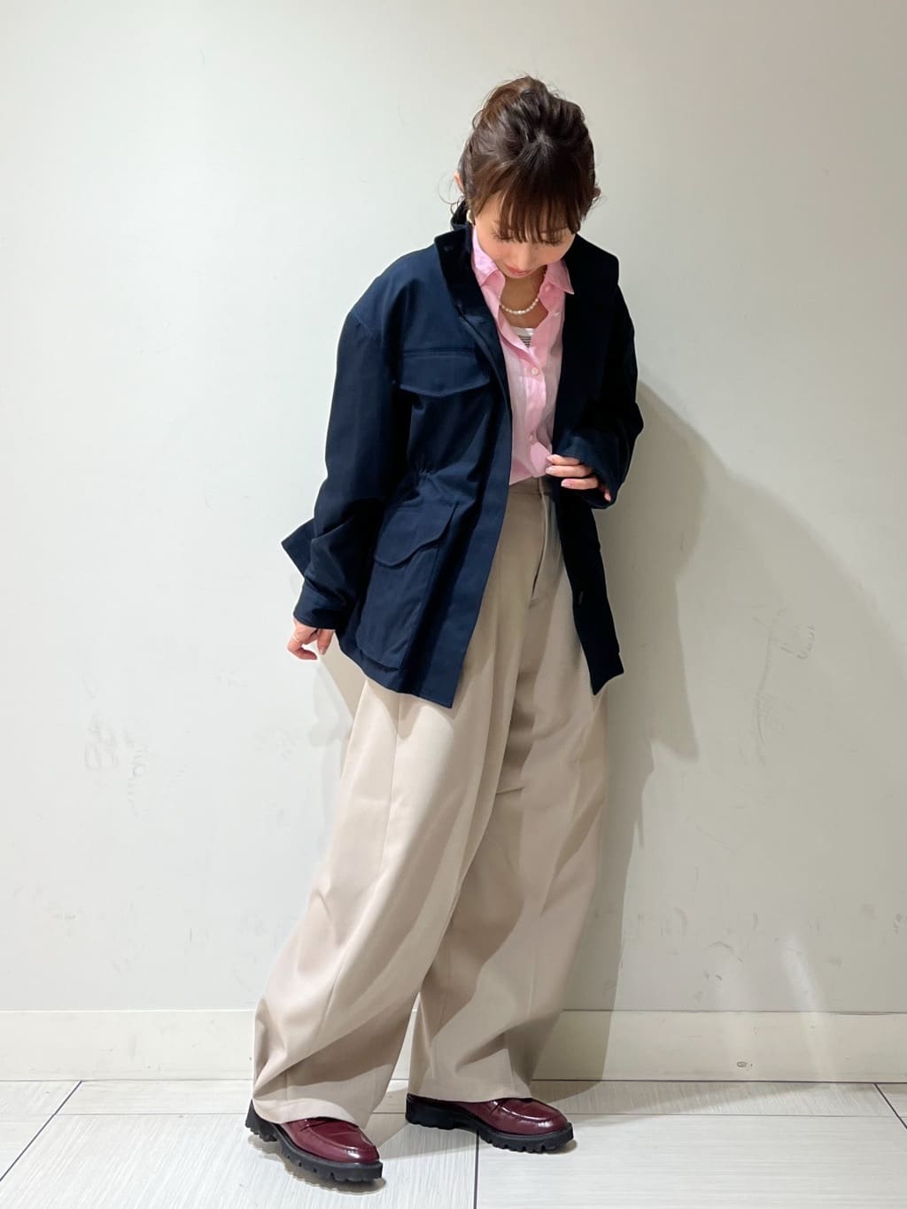 じゅんさんの「DRESSTERIOR｜【ウォッシャブル】コンパクトコットンミリタリーブルゾン」を使ったコーディネート