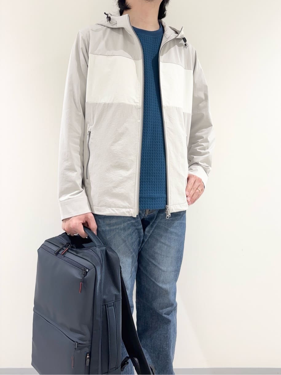 及川さんの「TAKEO KIKUCHI｜【KAJIF】フード ブルゾン」を使ったコーディネート