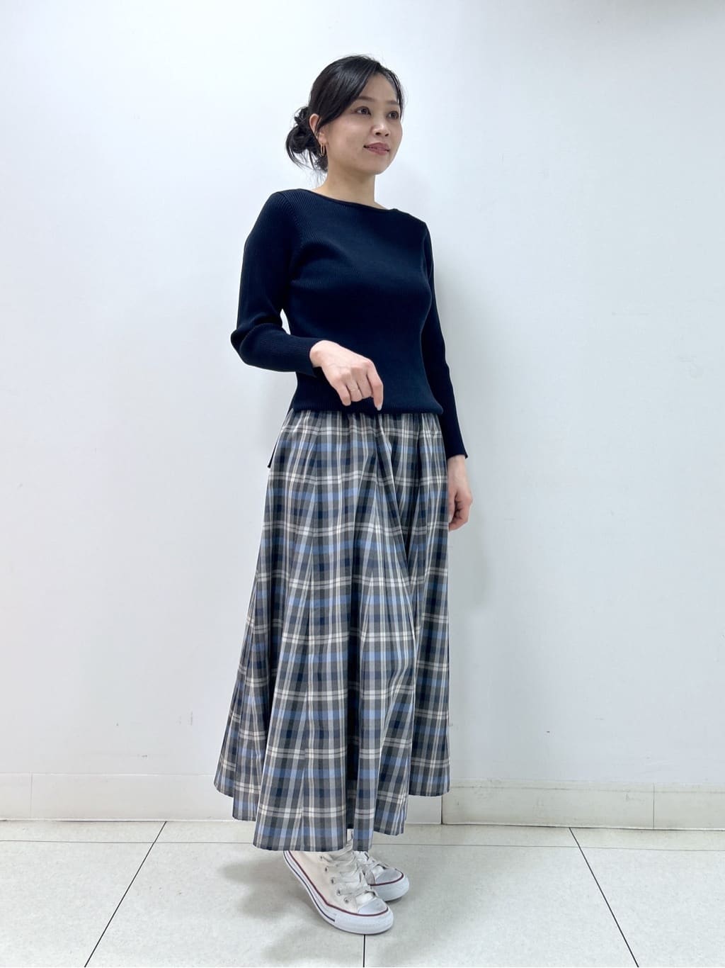Kaiさんの「Dessin｜【洗える】ボートネックリブニット」を使ったコーディネート