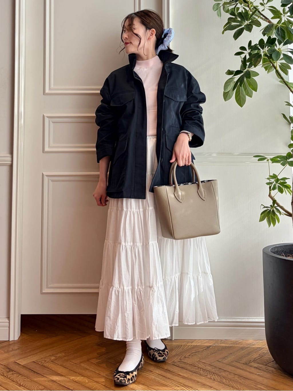 nakaoさんの「DRESSTERIOR｜【ウォッシャブル】コットンシルクハーフスリーブニット」を使ったコーディネート