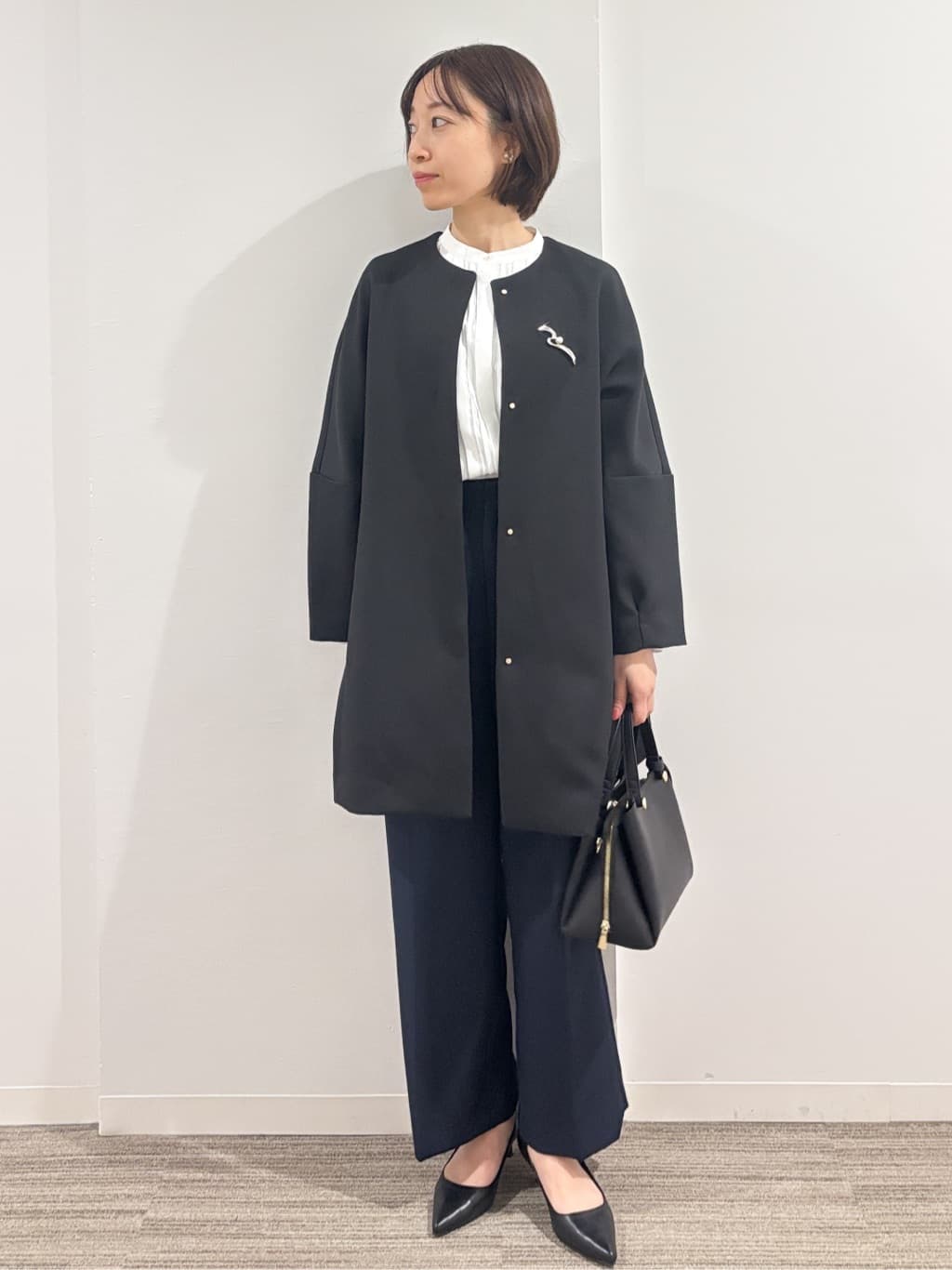 kumiさんの「OPAQUE.CLIP｜フォルムスリーブミドルコート【洗濯機OK】」を使ったコーディネート