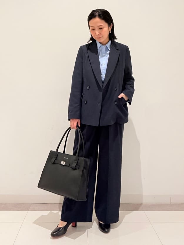 MIYAKAWAさんの「DRESSTERIOR｜【セットアップ可/吸水速乾/ウォッシャブル】リネンブレンドオックスダブルジャケット」を使ったコーディネート