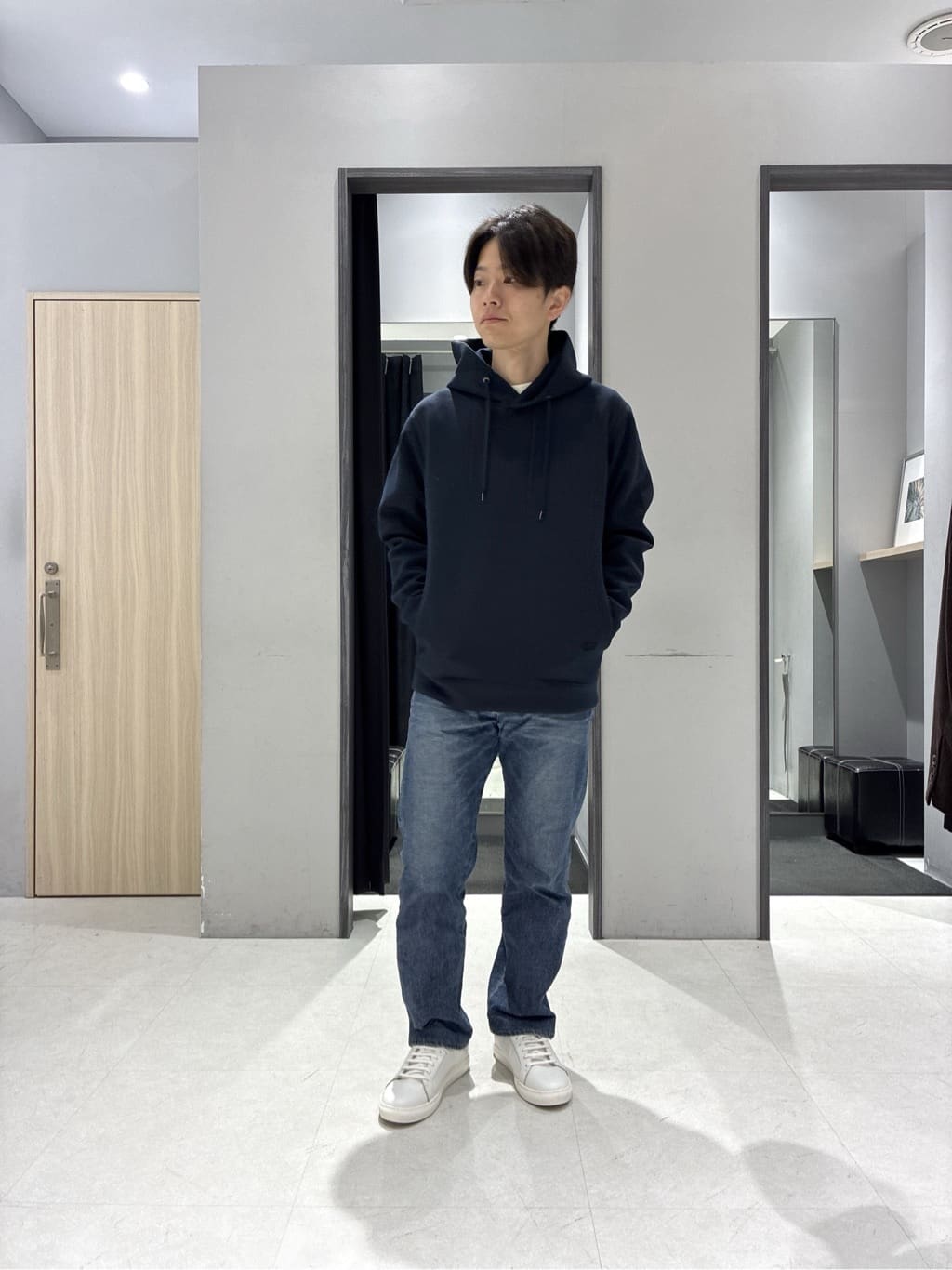 わいずみさんの「TAKEO KIKUCHI｜カラーコンビ ダウンブルゾン」を使ったコーディネート