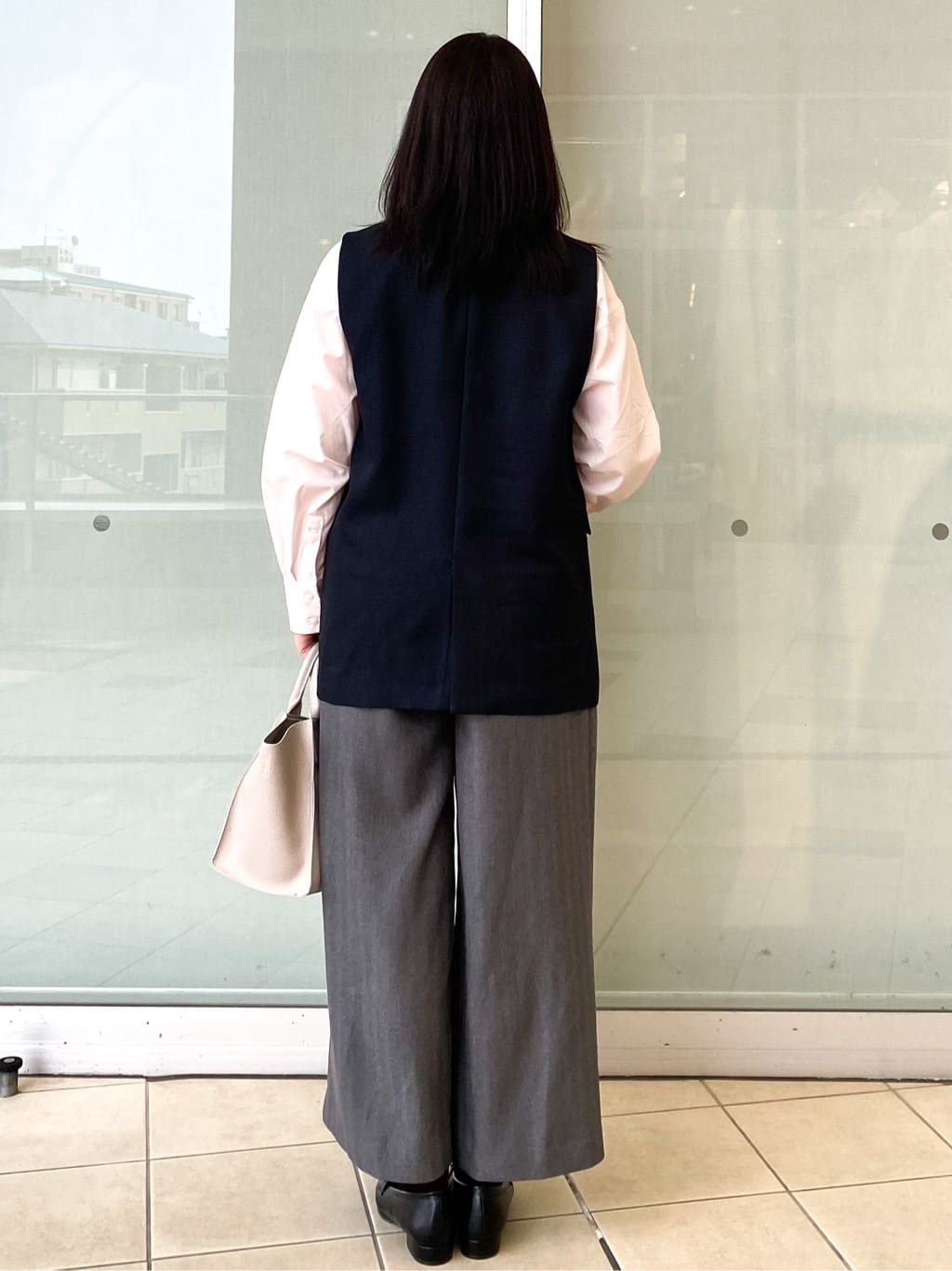 Jeanさんの「OPAQUE.CLIP｜金ボタンダブルブレストテーラードジレ／セットアップ対応【洗える】《S～LL》」を使ったコーディネート