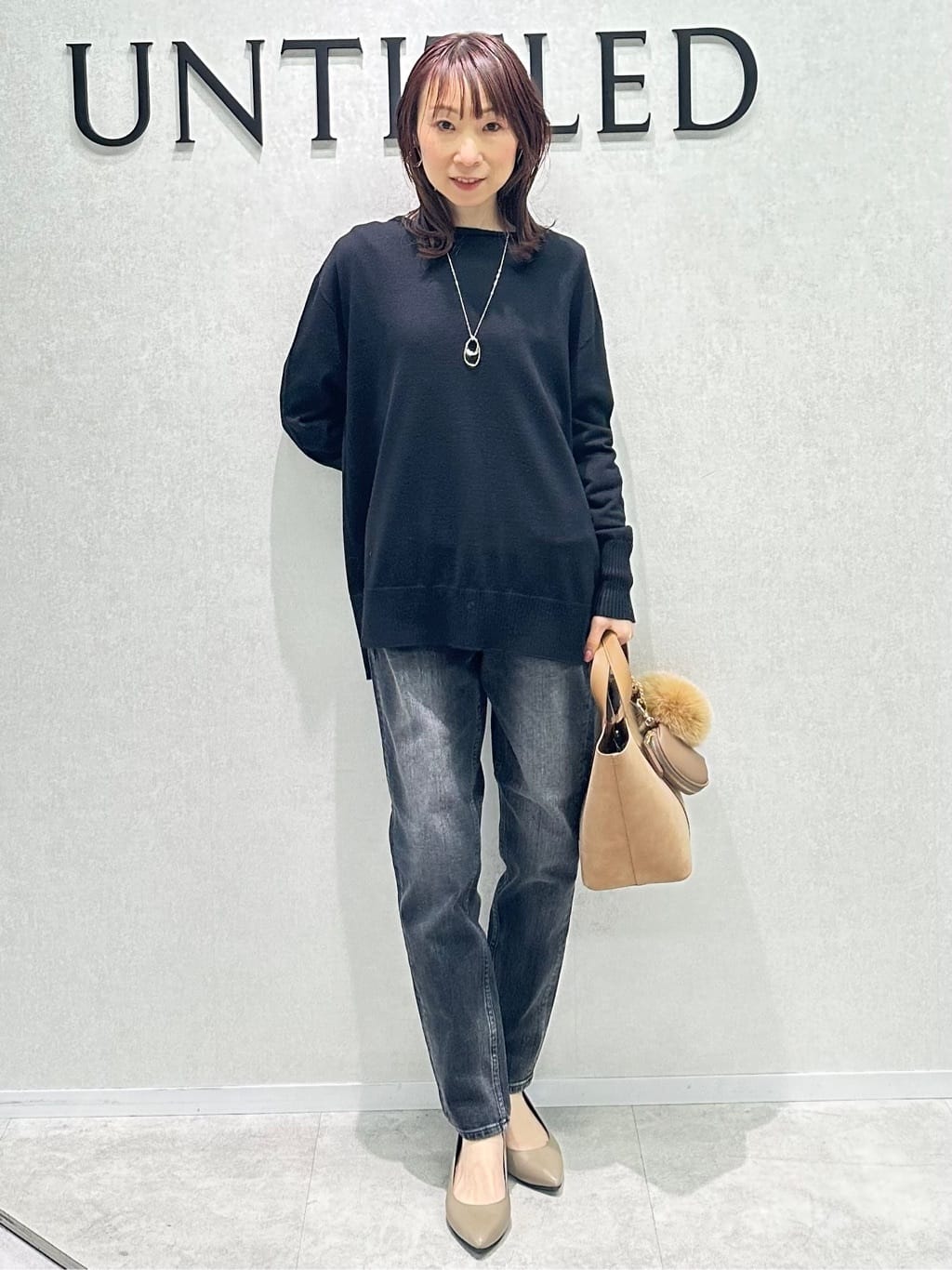 Miwaさんの「UNTITLED｜【8色展開/体型カバー】魅せるタイムレスニット」を使ったコーディネート
