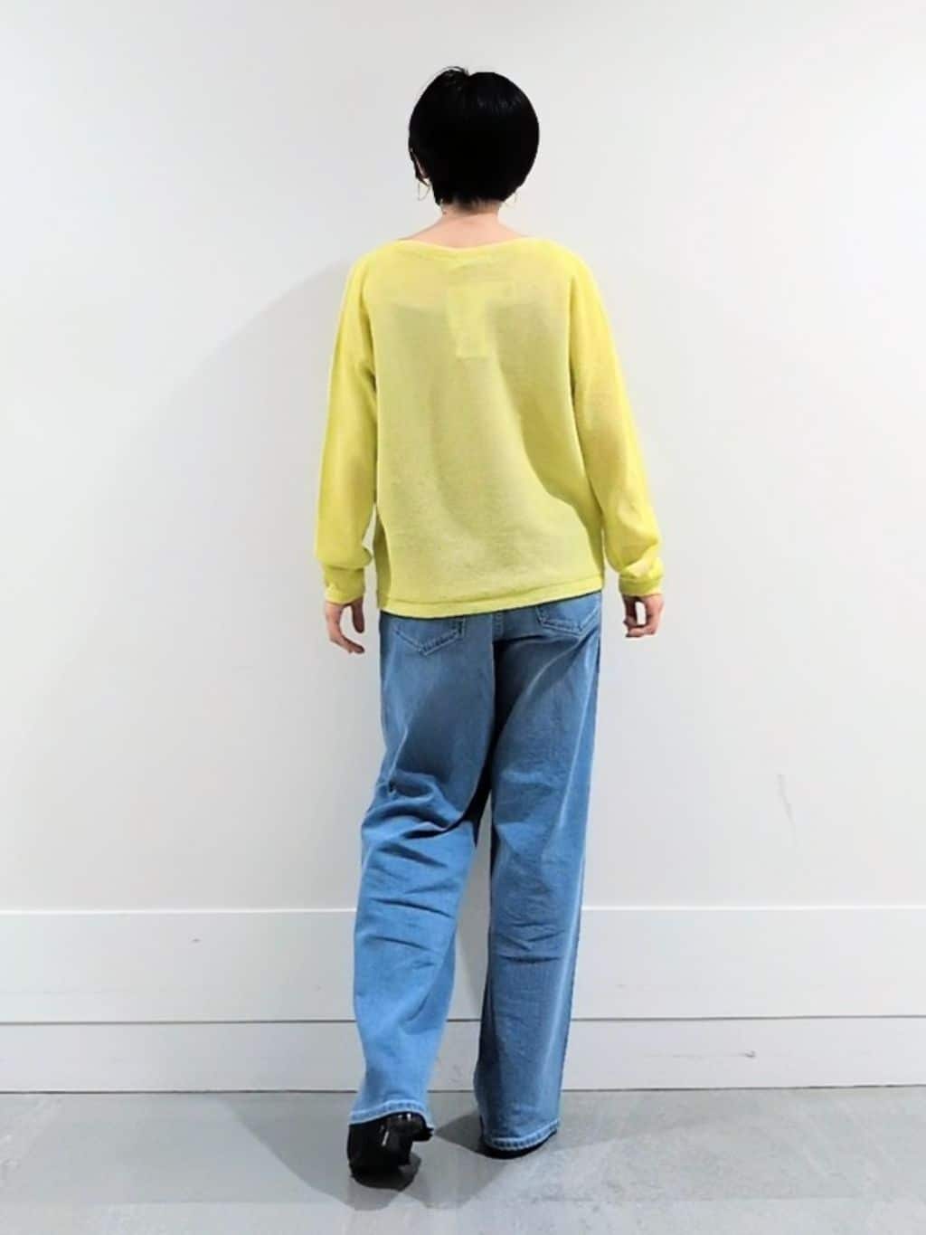 ミズタさんの「UNTITLED｜【古畑星夏さん着用/8色展開/程よい透け感】ドライタッチボートネックニット」を使ったコーディネート