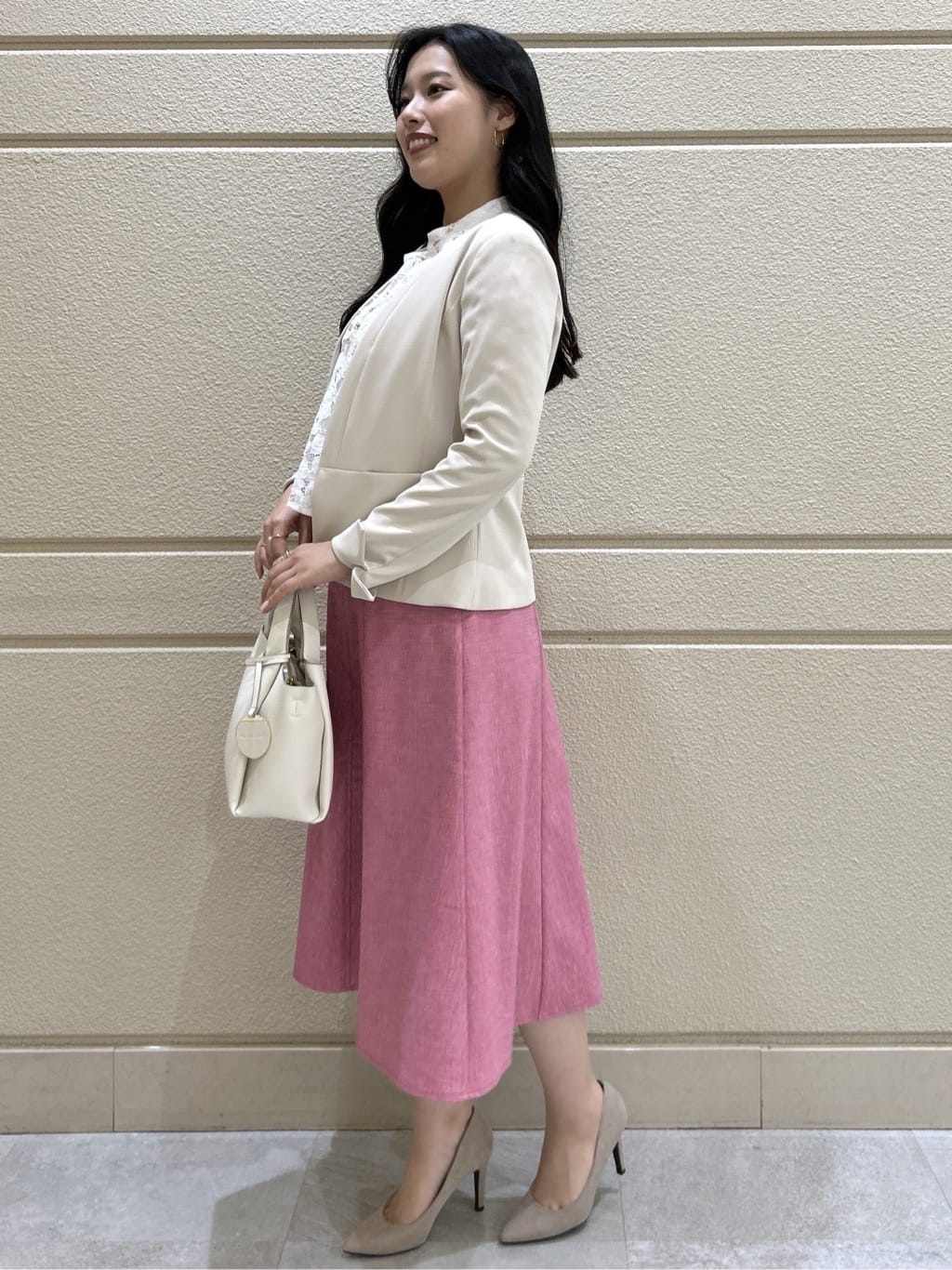 Momokaさんの「COUP DE CHANCE｜【手洗い可】コットン混レースブラウス」を使ったコーディネート