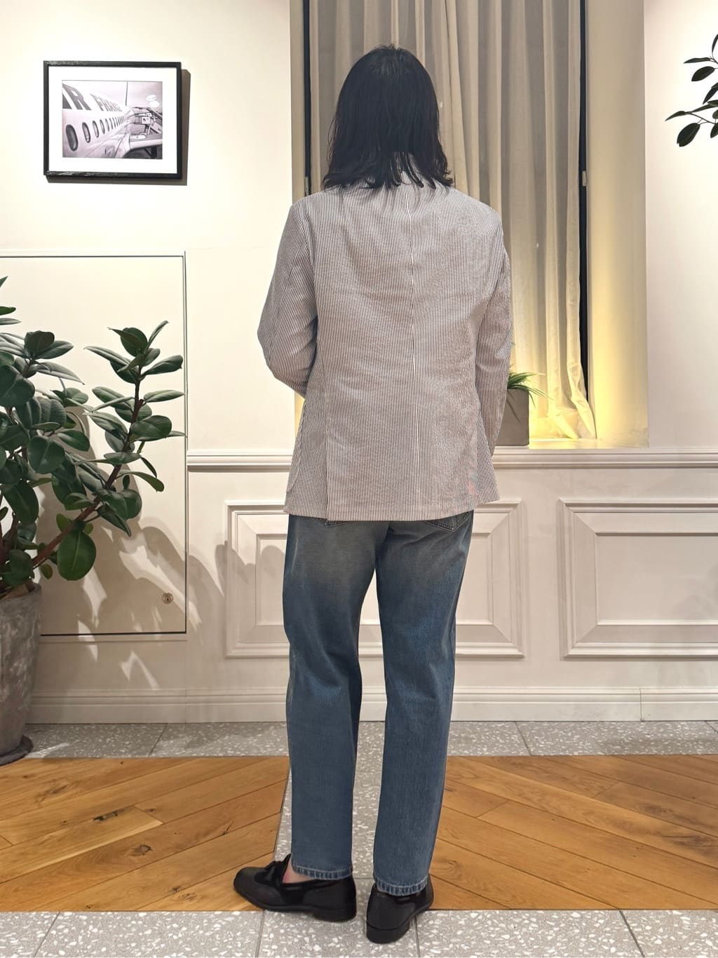 kawarataniさんの「DRESSTERIOR｜◆【吸湿速乾/セットアップ可/ウォッシャブル】COOLMAX シアサッカー サマージャケット」を使ったコーディネート