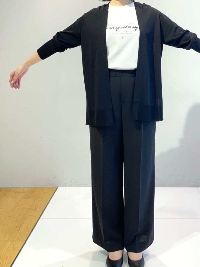 murayamaさんの「INDIVI｜【洗える／上品】きれいめ着流しカーディガンニット」を使ったコーディネート