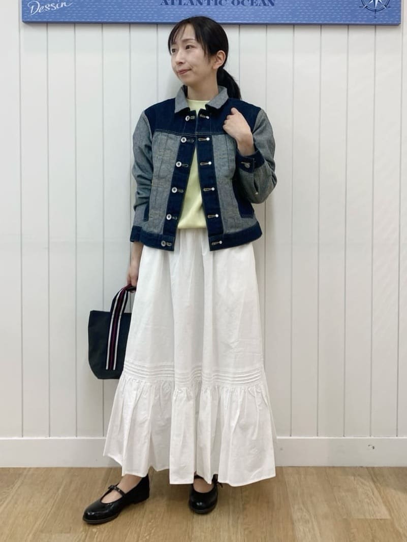 yoshiさんの「Dessin｜【前後2WAY/洗える】ドロストリブカットソー」を使ったコーディネート