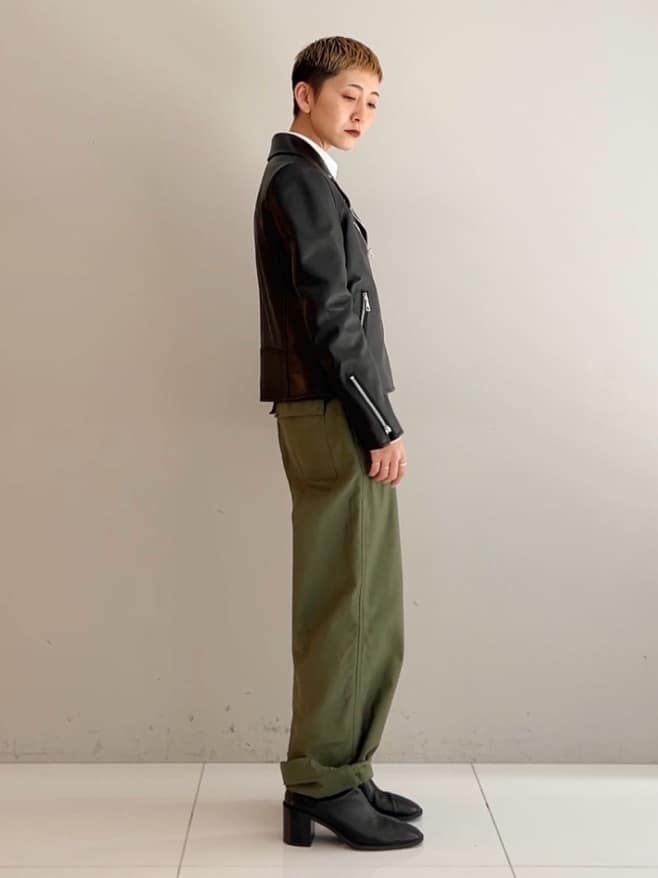 OCHIAIさんの「DRESSTERIOR｜【本革】レザーダブルライダース」を使ったコーディネート