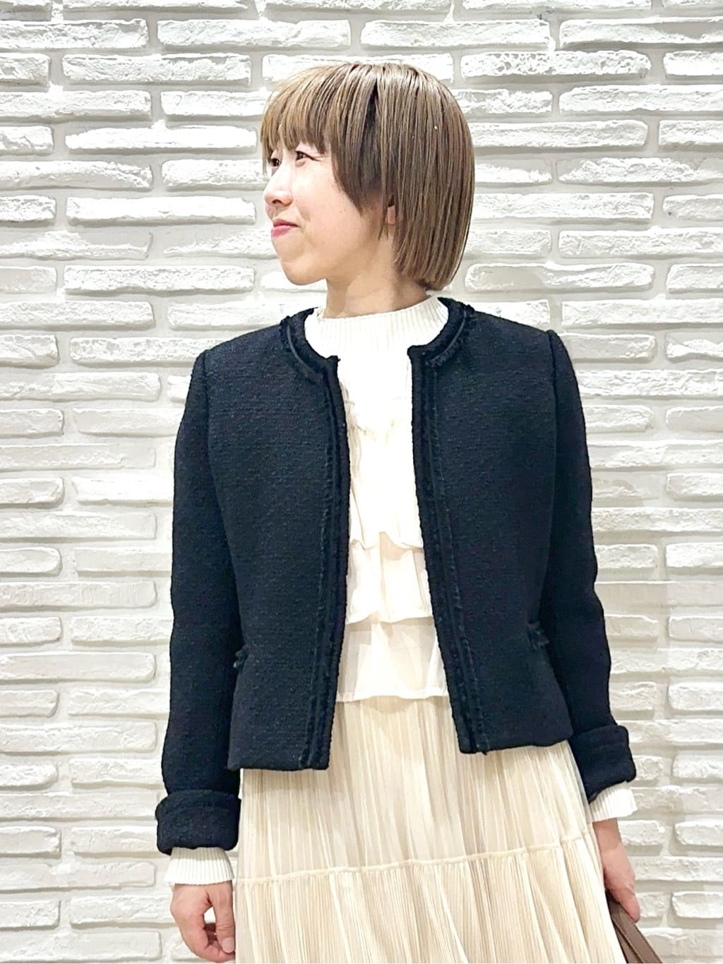 Hana...eさんの「index｜3wayフリルドッキングニット【洗濯機OK／抗ピル】」を使ったコーディネート