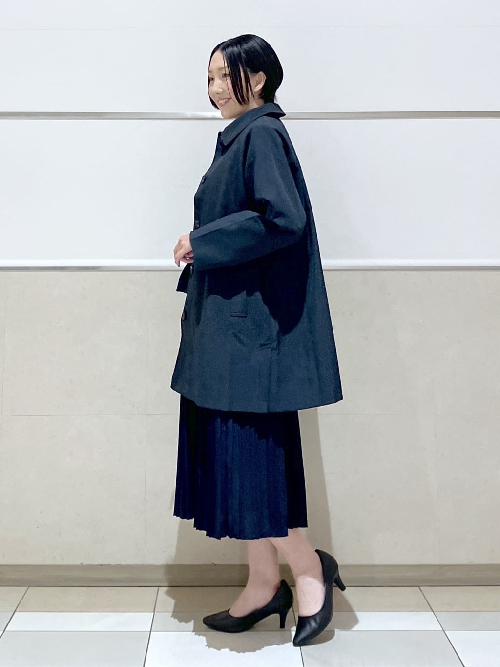 eriko さんの「Dessin｜【花粉ガード/撥水加工/洗える】ステンカラースプリングコート」を使ったコーディネート