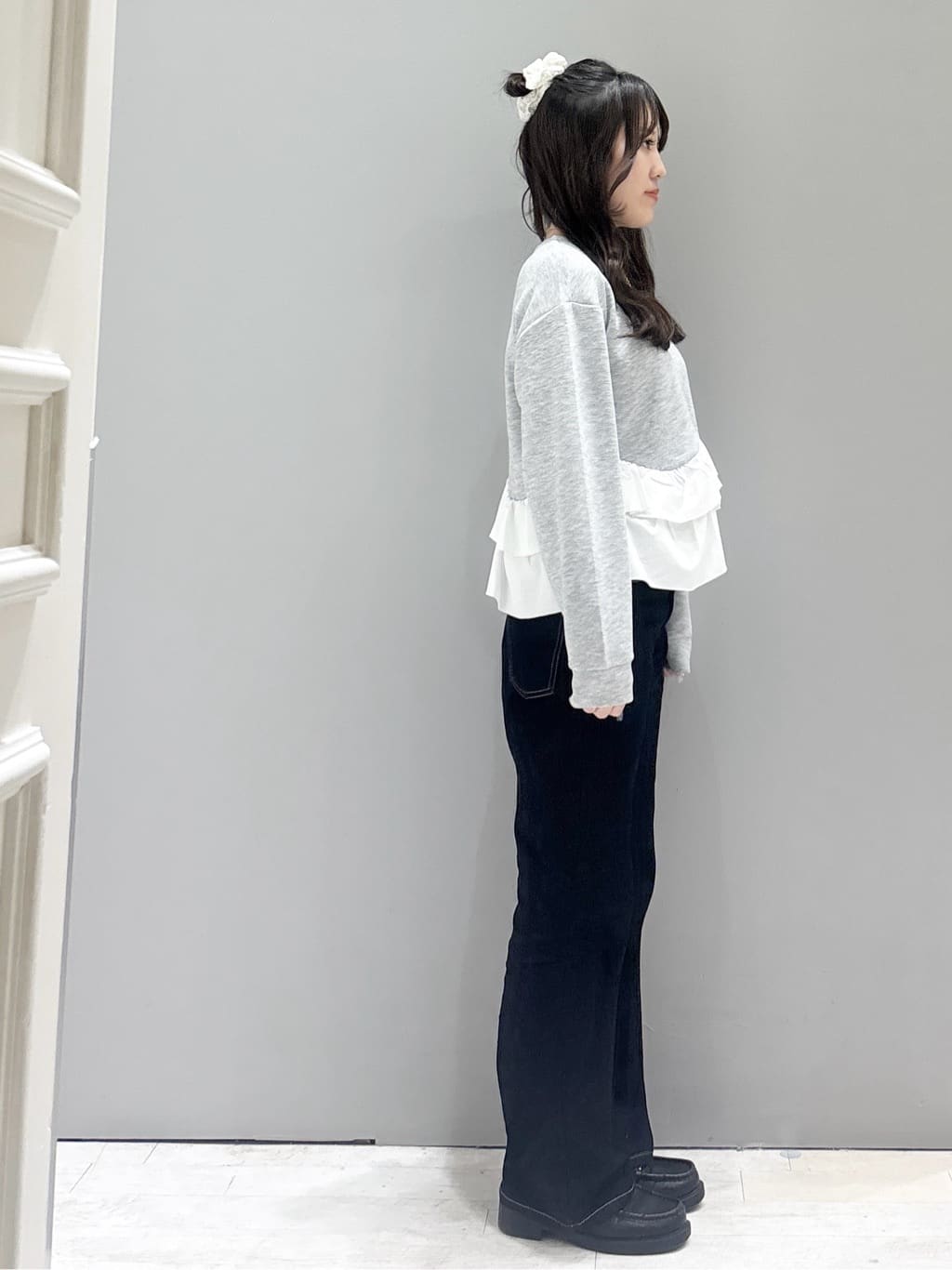 かほさんの「OPAQUE.CLIP｜裾フリルドッキングトップス【洗濯機OK】」を使ったコーディネート