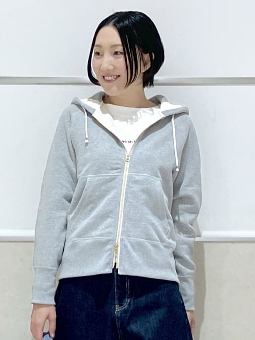 eriko さんの「Dessin｜【ユニセックス/洗える】吊り裏毛フーデッドパーカー」を使ったコーディネート