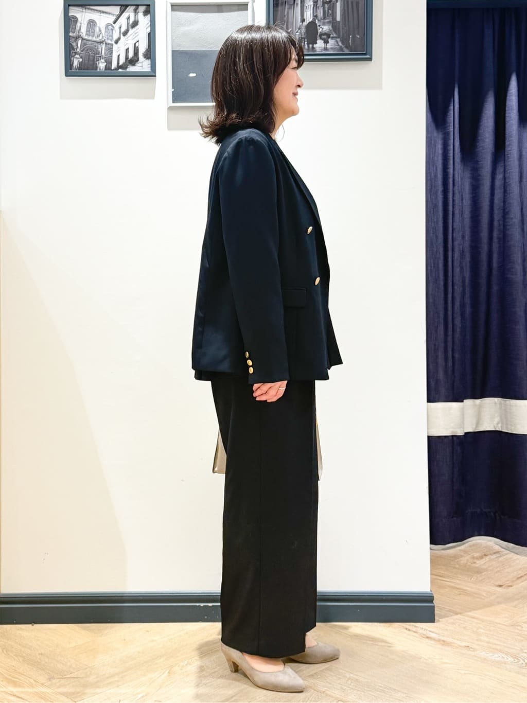 Lilyさんの「grove｜【マシンウォッシュ/防シワ】袖ドッキングペプラムブラウス【着回しカセット】」を使ったコーディネート