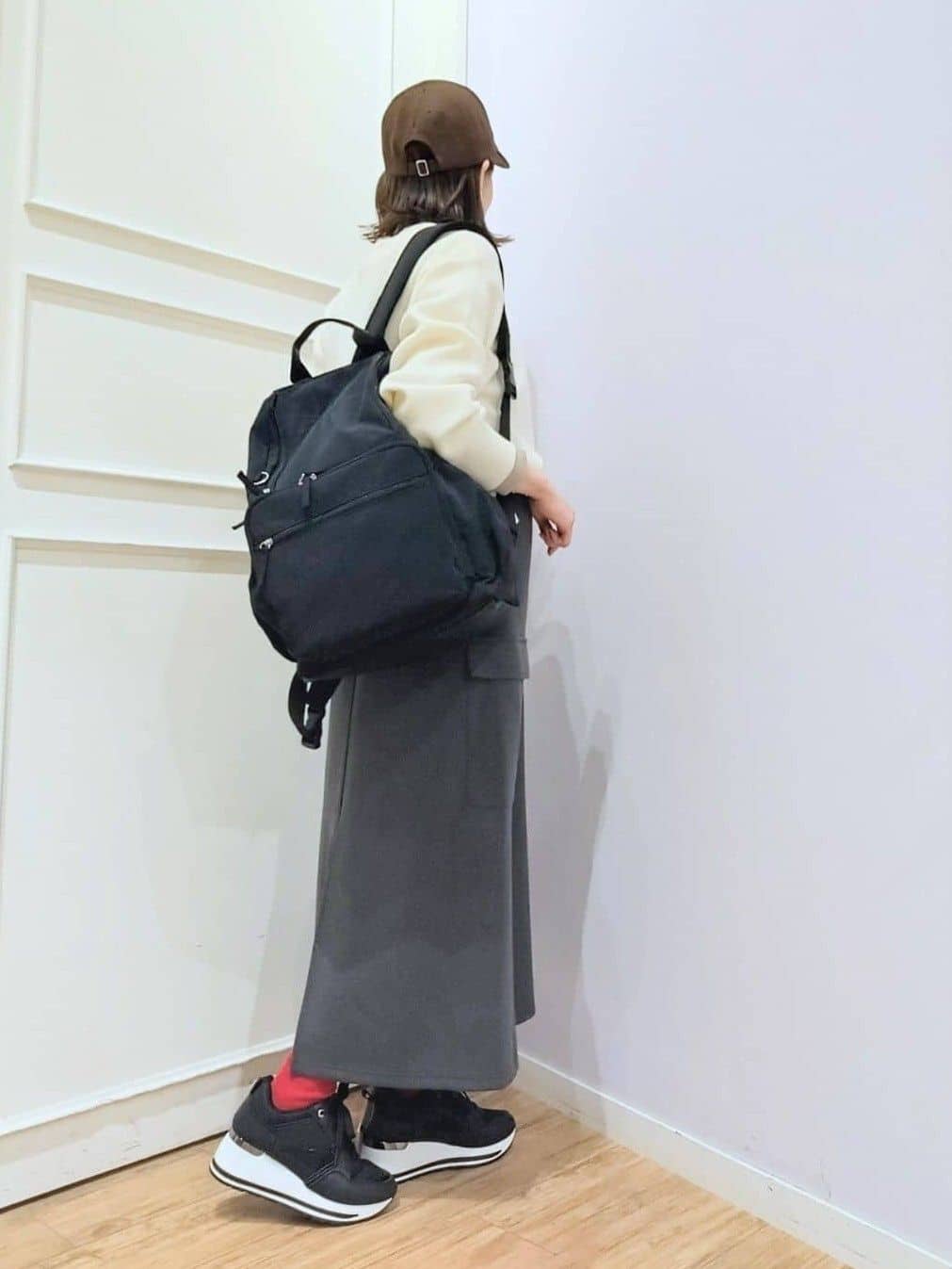miomioさんの「SHOO･LA･RUE｜【洗濯機可/S-LL/インしなくても着られる】1枚で決まる　レイヤード風スウェットライクニット」を使ったコーディネート